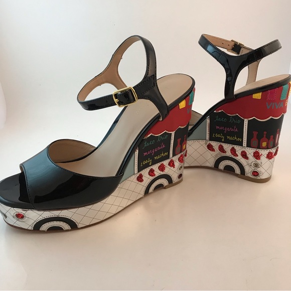 Kate Spade Dora Taco Truck Patent Leather Shoes Size 7.5 - Picture 3 of 13
